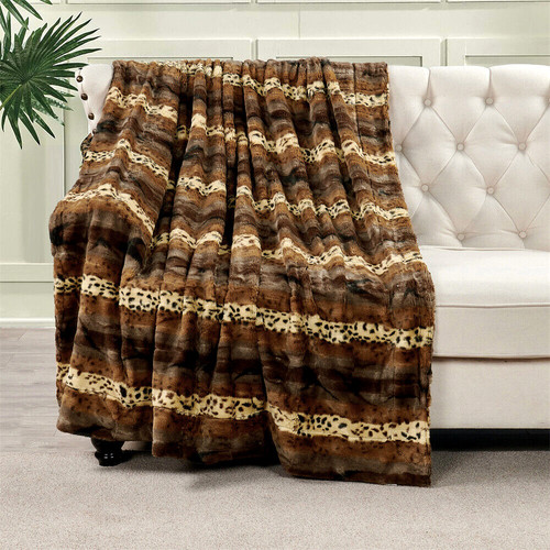 Brushed leopard print faux - leopard,