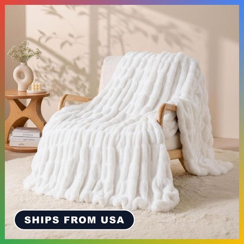 Faux rabbit fur throw - fur,